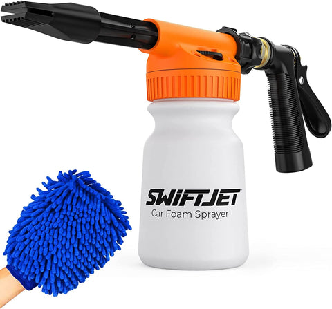 Car Wash Foam Gun + Free Microfiber Wash Mitt (Choose Orange, Blue or Black)