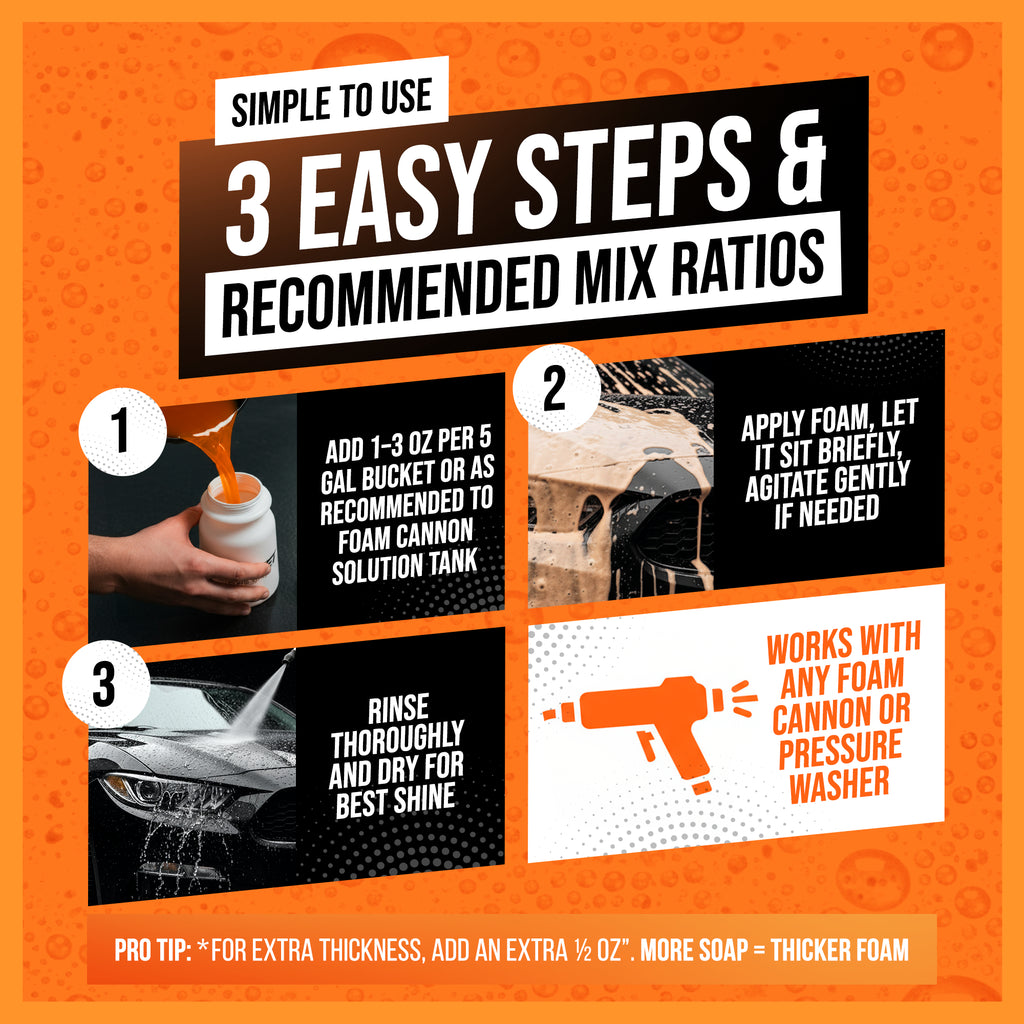 64oz Orange Foam Car Wash Soap